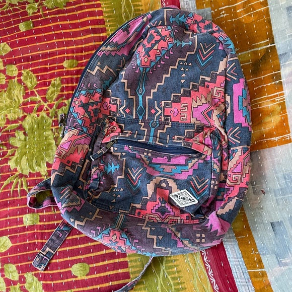 Billabong colorful canvas backpack - Picture 1 of 4